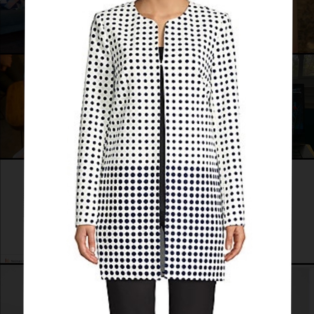 Karl Lagerfeld Paris Polka Dot Topper Jacket